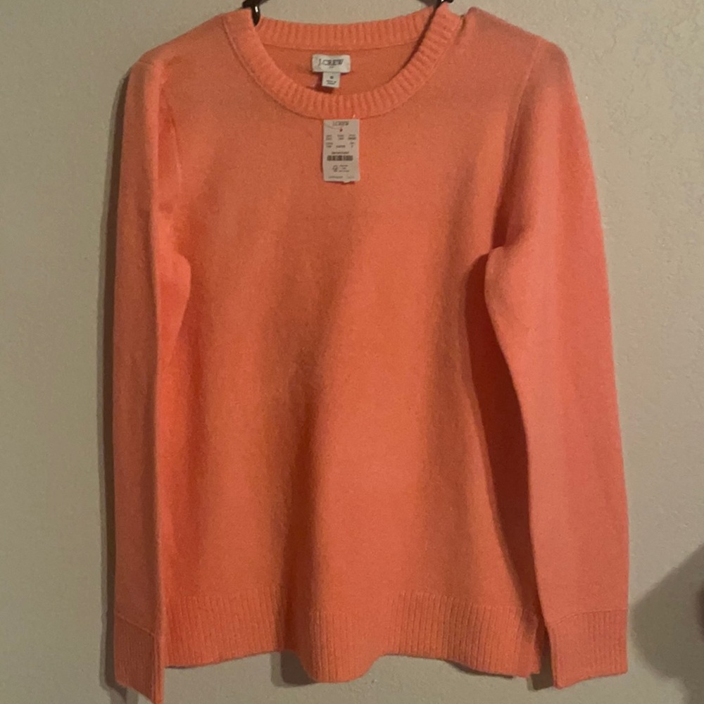 NWT J.Crew coral sweater size S
